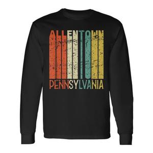 T-shirt a maniche lunghe Allentown Pennsylvania dal design retrò in stile vintage - Product Image 1