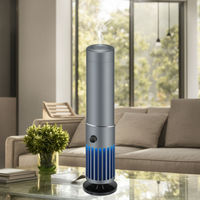 Nouveautés Diffuseur d'huiles essentielles électrique en métal 2-en-1 de 150 ml, contrôlé par application, pour usage hôtelier, sans eau, avec haut-parleur musical et lumière LED