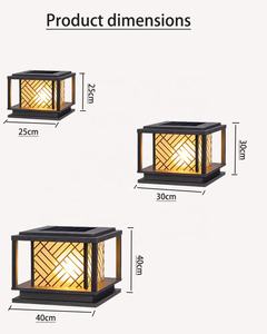 Luces solares LED para columnas de puerta, luces para pilares de jardín, aptas para vallas, con doble luz para atraer la fortuna - Product Image 3