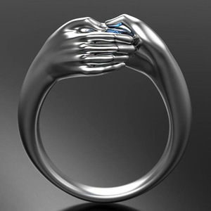 Anello Vintage con Gemma Blu per Donne, Gioiello da Dito in Stile Punk, Regalo di Halloween - Product Image 4
