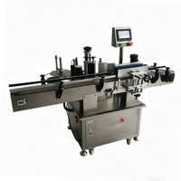 Machine d'étiquetage automatique verticale pour bouteilles rondes, applicateur d'étiquettes autocollantes pour verre
