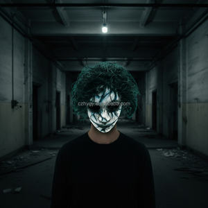 Máscara de Fiesta de Halloween con Estilo Terrorífico, Diseño de Calavera Sangrienta, Diablo, Joker, con Pelo, para Disfraces de Fiesta Temática - Product Image 6