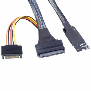 Câble haute vitesse M.2 <span class=keywords><strong>SFF</strong></span>-8643 vers U.2 MINISAS <span class=keywords><strong>8639</strong></span> avec SATA 15P pour serveur en machine - Product Image 3