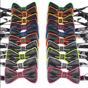 ネオンナイトライフメンズカラーEIワイヤー光る蝶ネクタイパーティーライトグローデコレーションLEDグローステージショー蝶ネクタイ - Product Image 6