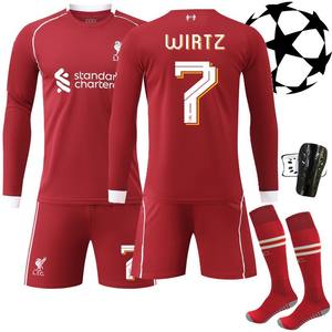 2526 利物浦长袖足球服 100% 涤纶套装 9 号艾萨克球衣索博秋冬套装 - Product Image 5