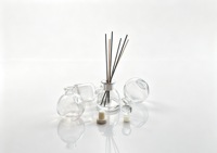 Bouteille diffuseur à roseaux en verre transparent rond, 100ml, 120ml, 150ml, 250ml, vide, pour parfum et fragrance – Offre Spéciale