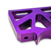 Precise Alignment CNC Machining OEM Aluminum Milling Drilling Turning Parts purple Shiny Precise Tolerance Custom Small Parts