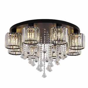 Nouveau Style forme créative plafonnier couloir balcon salon noir Cristal Led Plafonniers - Product Image 6