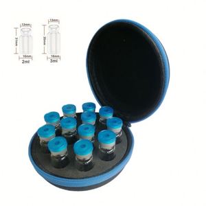 Estuche de Almacenamiento de Péptidos Personalizado de 2 ml y 3 ml, Portaviales para 12 Frascos de Insulina de 3 ml, Estuche de Viaje con 12 Compartimentos, Caja Impermeable - Product Image 2
