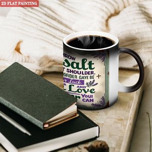 Mug en céramique personnalisé 11oz noir givré, couleur changeante à la chaleur, tasse vierge pour sublimation - Product Image 3