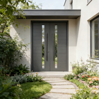 Portes de sécurité turques modernes à double battant pour l'extérieur de la maison, design simple, porte d'entrée sécurisée, provenant d'une usine chinoise