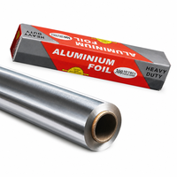 Rouleau de papier aluminium enduit de qualité alimentaire pour four, grillades, rôtissage, cuisson, sûr pour les aliments, robuste, jetable, pour emballage alimentaire en cuisine