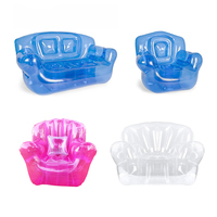 Canapé gonflable pliable en PVC transparent et écologique pour usage extérieur et intérieur, hôtel et chambre de parc