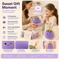 Porte-clés en peluche personnalisé, doux, AI Plum Cloud Star, avec oreilles mobiles, rembourrage en coton PP et polyester, figurine pour enfants et adultes, Saint-Valentin