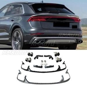 Difusor de Parachoques Trasero, Alerón, Protector de Salida de Escape, Pieza de Modificación para Audi Q8 2019-2023, Accesorios para Auto - Product Image 1