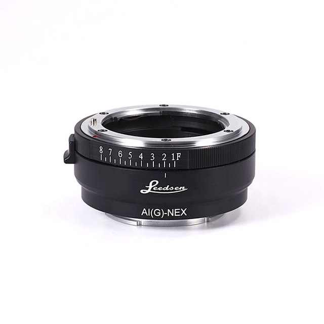 Leedsen High Precision Adjustable Aperture Aluminum Durable AI(G)-NEX Lens Mount Adapter Ring  Compatible for Sony