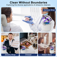 Nettoyeur dentaire ultrasonique portable mini 200 ml Smile Find CE OEM, couleurs personnalisées, pour aligneurs et gouttières dentaires, nettoyage UV domestique