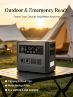 Station d'alimentation portable d'urgence 1200W 1008Wh à onduleur à onde sinusoïdale pure, alimentée par énergie solaire