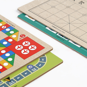 Buona vendita al coperto due in uno Multi-funzionale in legno di <span class=keywords><strong>scacchi</strong></span> e dama cinese giochi da tavolo Puzzle per bambini - Product Image 5