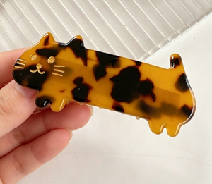 DOWELL Lindo y Original Clip para el Cabello de Gato Tricolor de Patas Cortas, Horquilla Coreana de Acetato Tipo Pico de Pato para Decoración de la Parte Trasera de la Cabeza - Product Image 3