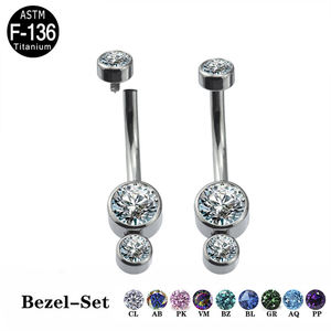 ASTM F136 G23 Navel Rings Nipple Rings Puncture Body Piercing Women Jewelry - Product Image 2
