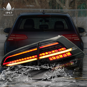 Calabazas Traseras Full LED para VW <span class=keywords><strong>Golf</strong></span> 7 MK7 <span class=keywords><strong>Golf</strong></span> 7.5 TDI TSI 2013-2018 Rojo y Ahumado con Intermitente Secuencial para <span class=keywords><strong>Golf</strong></span> 7 MK7 - Product Image 3
