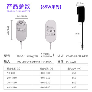 อะแดปเตอร์แบบเปลี่ยนได้ Riddle 12V 5A 24V 2A สำหรับแล็ปท็อป จอภาพ เครื่องใช้ไฟฟ้าขนาดเล็ก เครื่องเสียง วิดีโอ ปลั๊กหลายประเทศ - Product Image 2