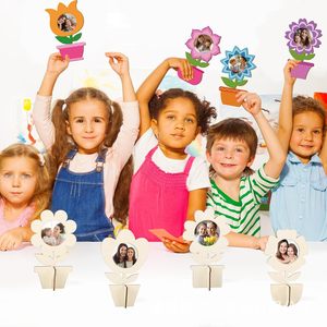 Wooden Flower Craft <b>Kit</b> For Kids <b>DIY</b> Painting 3D Educational Parent Child Creative Decoration 4-6Y - Product Image 2