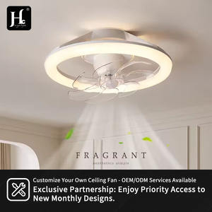 Music 360 Oscillating Head 48 cm 18.9 inch for Smart LED Ceiling <b>Fan</b> Home Office <b>Light</b> with 6-Speed & Quiet Operation - Product Image 4