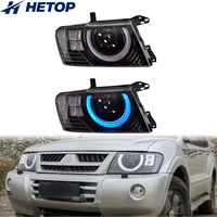 Phares HETOP Pajero V73 2004-2014, style Defender, avec feux de jour LED modifiés, plug and play pour Mitsubishi