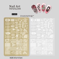 Serpent léopard papillon amour coeur fleurs conception plaques d'impression pour Nail Art pochoir timbre outils ongles fournitures