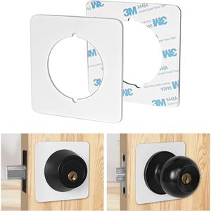 Placa de Cierre de Puerta de Acero Inoxidable para Puertas Interiores de Madera, Montaje en Superficie, Diseño Minimalista, Acero 304, Plateado/Negro, 1 Unidad/2 Unidades - Product Image 4