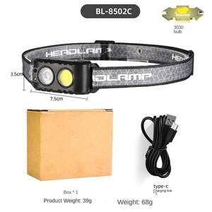 Servicio personalizado Super brillante Camping linterna al aire libre Usb recargable Led Trekking faro faros - Product Image 3