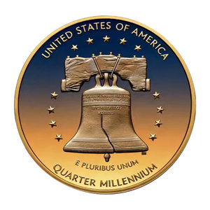 Moneta Commemorativa in Metallo a Tema Dea della Libertà - 250° Anniversario USA - Articolo da Collezione e Souvenir - Product Image 3