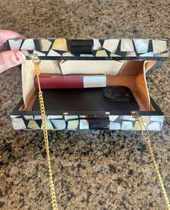 Handcrafted <b>Mother</b> <b>of</b> <b>Pearl</b> Clutch Bag Affordable Evening Purse For Women Party And Wedding Use Fashionable - Product Image 2