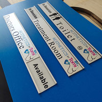 Porta-Nombres de Aluminio Personalizado para Montar en la Pared, Letrero para Puerta de Oficina, Placa con Nombre para Hospital