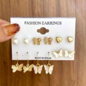 Vendita calda di tendenza stile coreano fatto a mano in oro rosa strass orecchini Clip-On per le donne accessori di moda all'ingrosso - Product Image 1