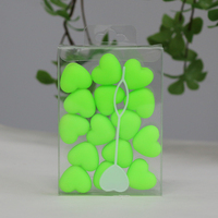 Ensemble de 15 perles pour cheveux, design en forme de cœur, perles en silicone pour cheveux, grandes perles pour cheveux pour tresses