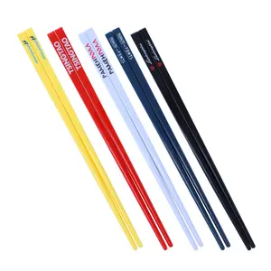 Wholesale Black ABS Chopsticks with Logo custom reusable Japanese sushi plastic Chopsticks