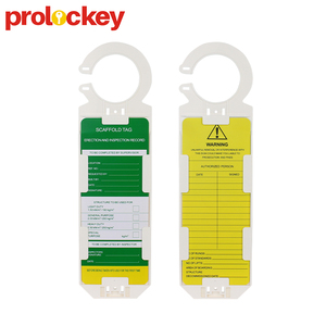 Lockey slt05 an toàn nhựa giàn giáo tag chủ chìa khóa có thể in cảnh báo giàn giáo nhận dạng Thẻ Giàn Giáo dấu hiệu an toàn - Product Image 1