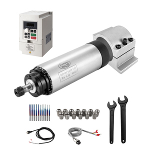 Motor de Husillo CNC Refrigerado por Aire Zhong Hua Jiang ER11 de 0.8KW, 65mm, 110V/220V, Redondo, con Kits VFD para Máquina de Grabado CNC - Product Image 1