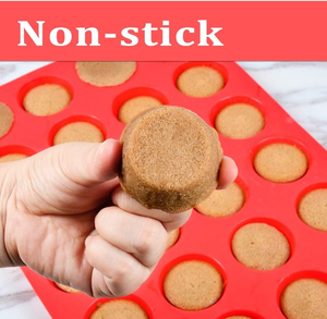 <span class=keywords><strong>Moule</strong></span> à cupcakes en silicone SILIKOLOVE, rouge, 24 cavités, LFGB, platine, antiadhésif, sans BPA, <span class=keywords><strong>mini</strong></span> <span class=keywords><strong>moule</strong></span> à <span class=keywords><strong>brownie</strong></span>, <span class=keywords><strong>moule</strong></span> à muffins, <span class=keywords><strong>moule</strong></span> à gâteau - Product Image 4
