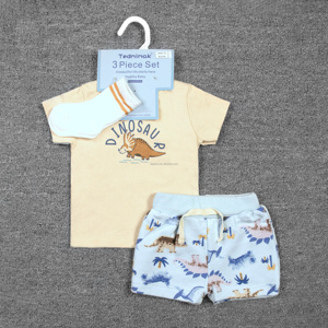 Set di <span class=keywords><strong>Abbigliamento</strong></span> <span class=keywords><strong>Estivo</strong></span> per Neonati 0-3 Mesi, 3 Pezzi con Fascia per Capelli, Motivo Floreale in Cotone, Stile Europeo-Americano - Product Image 4