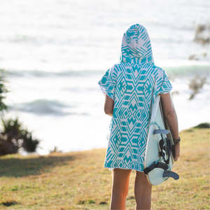 Quick Dry Printed Modern Poncho Towel Diving Surf Changing Robe Hood Microfiber Absorbent Swim Bath Towel <strong>Bathrobe</strong> Beach - Product Image 5