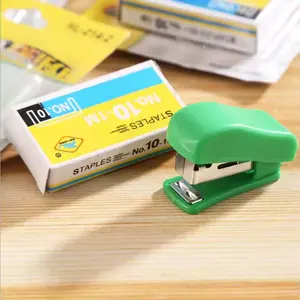 Manufacturer Direct Sales Solid Color Mini Small Hand Stapler Portable No.10 Staples for School Stationery
