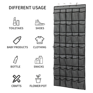 Bolsas colgantes de almacenamiento de zapatos Organizador de múltiples compartimentos Bolsas colgantes Detrás de la puerta Bolsas colgantes Organizadores diarios de productos cosméticos - Product Image 2