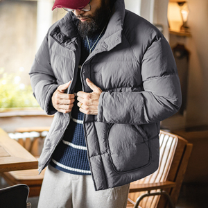 Veste matelassée pour <span class=keywords><strong>homme</strong></span>, parka Maden pour <span class=keywords><strong>homme</strong></span>, veste à manches raglan, col <span class=keywords><strong>court</strong></span>, manteau d'hiver épais, produits tendance 2026 - Product Image 1