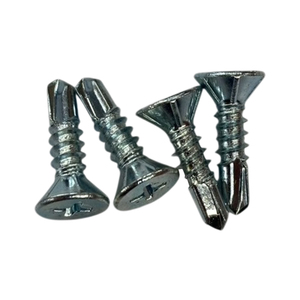 Vis autoperceuses M4.2 x 32 mm à tête plate, CR3+ zinguées, vis pour toiture, acier au carbone C1022, Homn Reen - Product Image 1