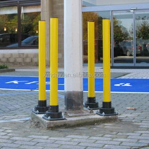 Protección de Estacionamiento de Metal Amarillo Resistente para Exteriores, Protección Contra Choques Montada en Superficie, Personalizada, de Acero Inoxidable, Seguridad Vial, 100 Piezas - Product Image 3