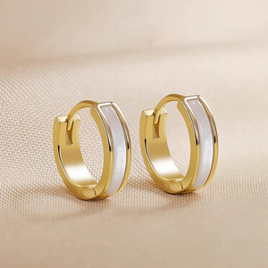 Orecchini a polsino dipinti da donna, stile francese, accessori per l'orecchio da indossare tutti i giorni - Product Image 1